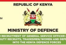 New Re-advertised  KDF Recruitment Centres And Dates